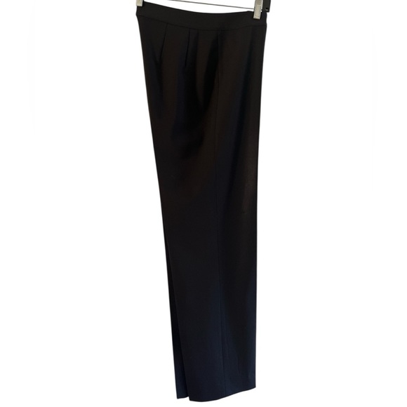 St. John Diana Wool Straight Leg Pants Size 4 Black Workwear Career - Picture 4 of 17